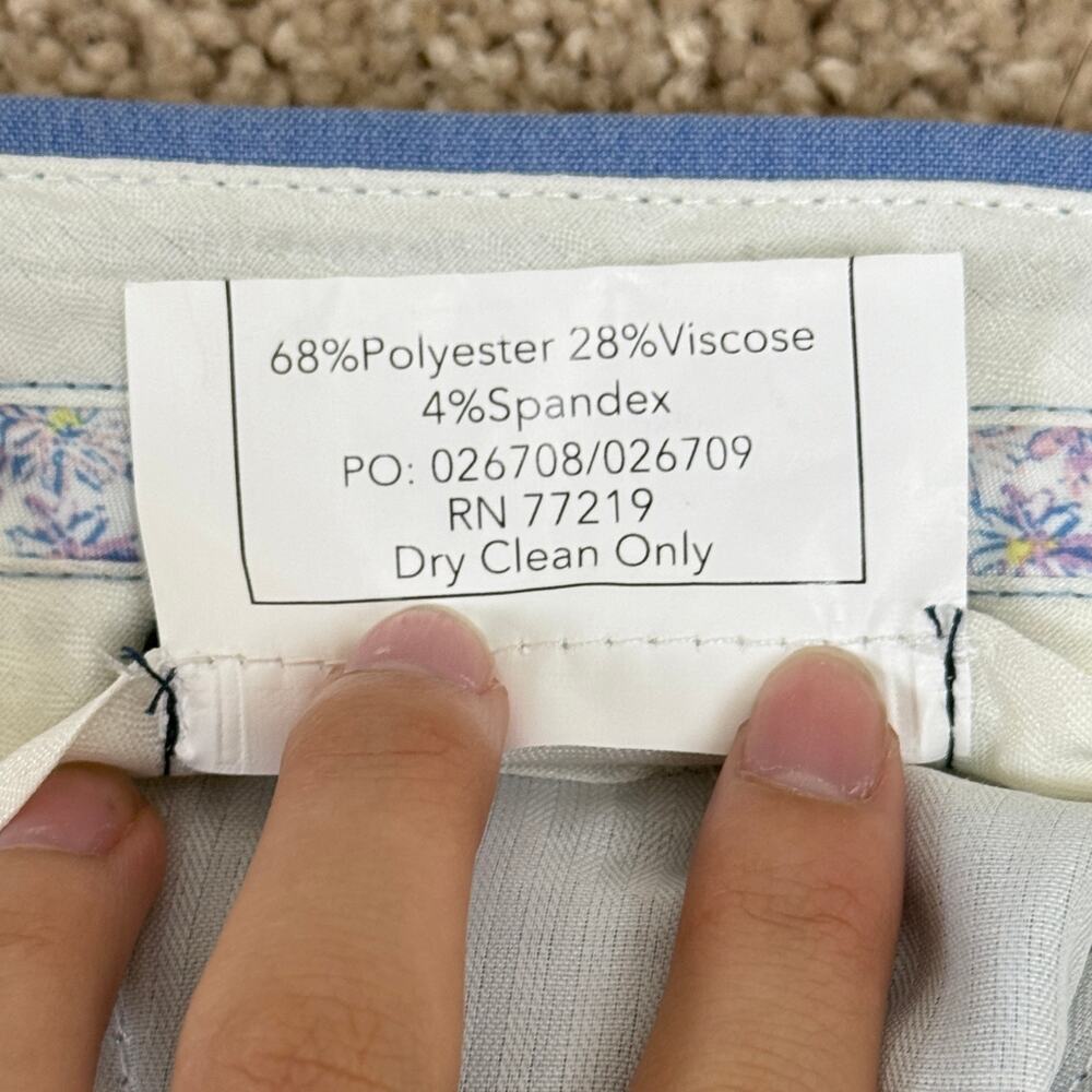 Egara men’s warehouse new without tag Women’s light Blue Dress pants size 32x32 - Picture 6 of 8